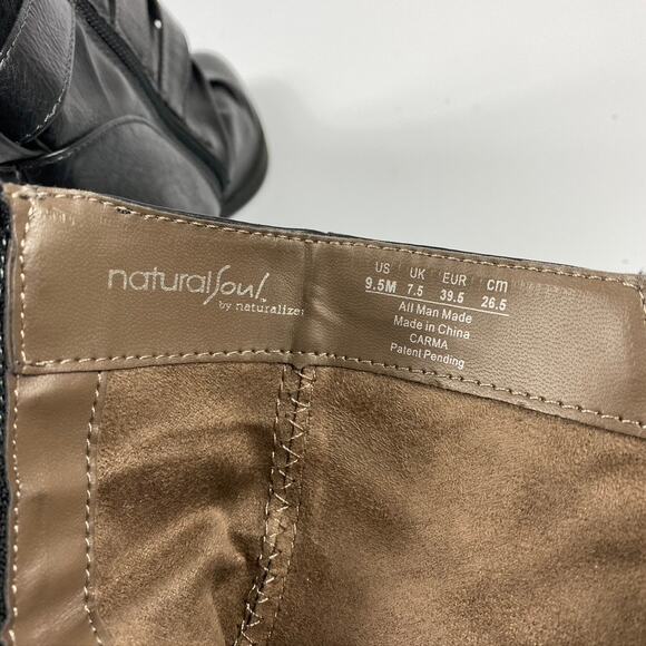 Womens Natural Soul Naturalizer Carma Block Heel Strappy Ankle Boot Black 9.5 - Picture 7 of 9